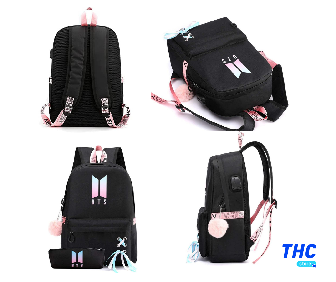MOCHILA BTS 2 COLOR NEGRO